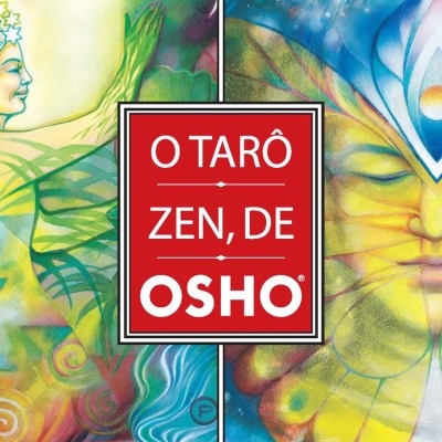 Capa de jogo de cartas O Tarô Zen, de Osho com arte colorida e texto em português