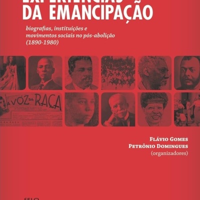 Capa de livro vermelha com título e fotos históricas em sépia