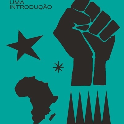 Capa de livro Capitalismo Racial de Ruy Braga com ilustração de punho erguido e símbolos em preto sobre fundo azul-turquesa