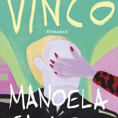 Capa de livro VINCO com ilustração de mão cobrindo rosto.