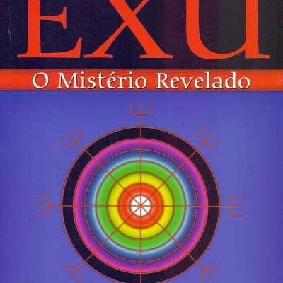 Capa de livro LIVRO DE EXU O Mistério Revelado de Rubens Saraceni com símbolo colorido.