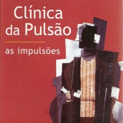 Capa de livro vermelho com título e ilustração geométrica de figura humana.