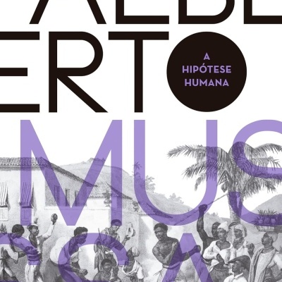 Capa de álbum musical com texto e imagem antiga de pessoas a dançar e tocar instrumentos