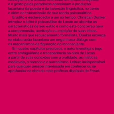 Parte traseira de livro rosa com texto em português e código de barras.