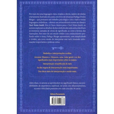 Contracapa de livro azul com texto informativo e código de barras