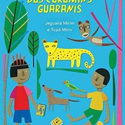 Capa de livro infantil com animações coloridas e texto em amarelo e branco