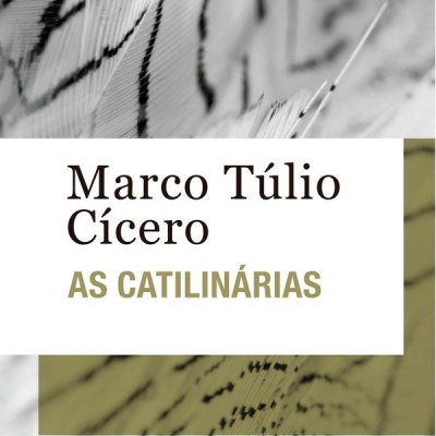 Capa do livro As Catilinárias de Marco Túlio Cícero com padrões pretos e brancos