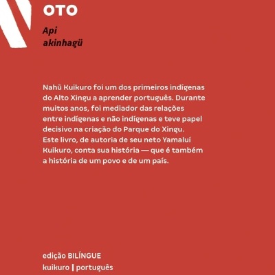 Contracapa de livro vermelha com texto branco e preto e código de barras