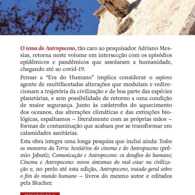 Contracapa de livro com texto em português, códigos e logo Blucher, e gárgula de pedra num edifício.