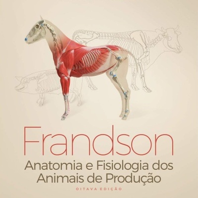 Capa de livro com ilustração de anatomia de cavalo e texto em português