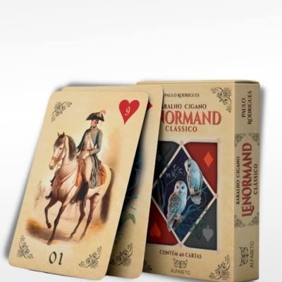 Baralho cigano Lenormand Clássico com cartas e caixa