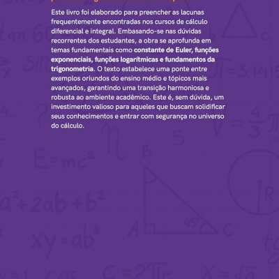 Capa traseira de livro roxa com texto informativo, código QR e código de barras