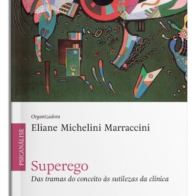 Capa de livro Superego com ilustração abstrata colorida e texto em português
