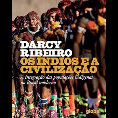 Capa de livro com homens indígenas em trajes tradicionais e texto do título e autor