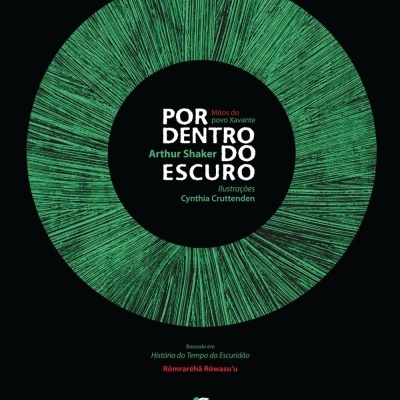 Capa de livro preto com círculo verde e texto no centro e na parte inferior