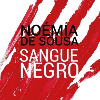 Capa de livro com pinceladas vermelhas e texto em preto e branco.