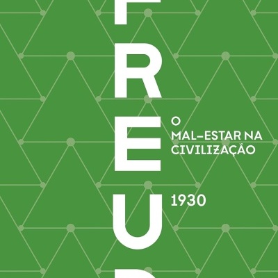 Capa de livro verde com título FREUD e texto em branco