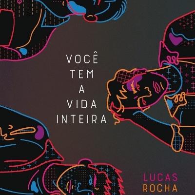 Capa de livro com desenhos coloridos de quatro rostos masculinos e texto em português