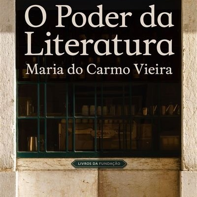 Capa de livro O Poder da Literatura com janela falsa e texto em branco e amarelo