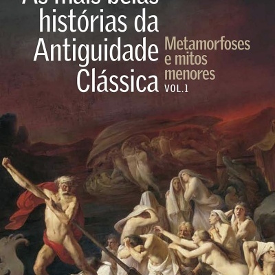 Capa de livro As mais belas histórias da Antiguidade Clássica com ilustração clássica e texto da obra.
