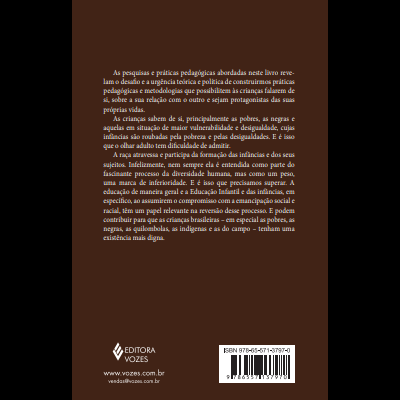 Capa traseira do livro com texto, logotipo da Editora Vozes e código ISBN