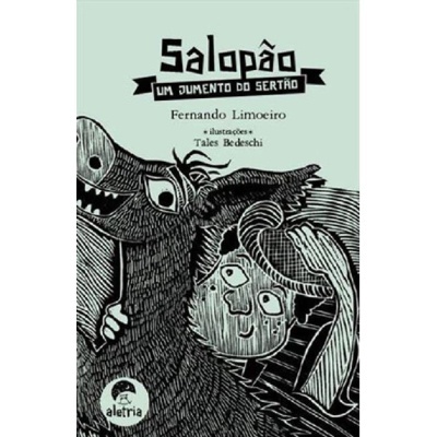 Capa do livro com desenho preto e branco de jumento e criança, texto Salopão UM JUMENTO DO SERTÃO e autores.