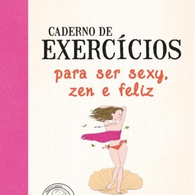 Capa de livro com ilustração de mulher em biquíni e textos em diferentes fontes e cores