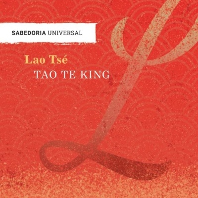 Capa do livro Tao Te King de Lao Tsé com fundo laranja e texto