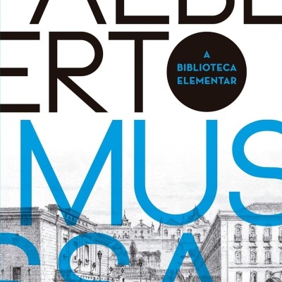 Capa de livro com texto e ilustração em preto e branco de praça antiga.