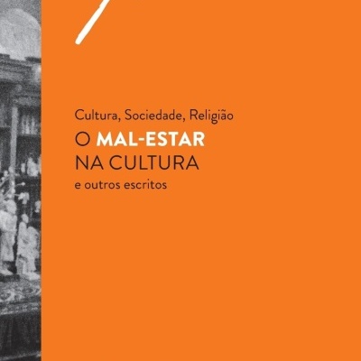 Capa de livro laranja O MAL-ESTAR NA CULTURA de Sigmund Freud