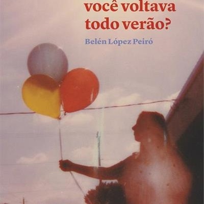 Capa de livro com pessoa e balões coloridos ao pôr do sol e texto em português.
