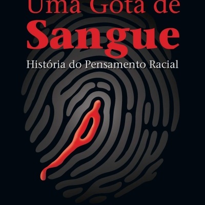 Capa de livro Uma Gota de Sangue de Demétrio Magnoli com impressão digital abstrata