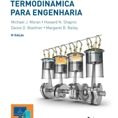 Capa do livro Princípios de Termodinâmica para Engenharia com pistões metálicos