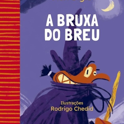 Capa do livro A BRUXA DO BREU com ilustração da bruxa e texto em português