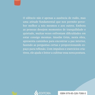 Parte de trás de livro azul com texto em branco e código de barras