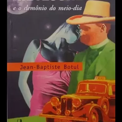 Capa de livro Nietzsche com ilustração de casal e carro antigo