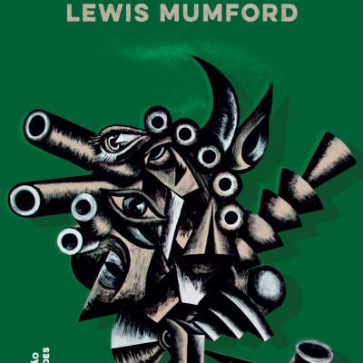 Capa de livro verde com título, autor e ilustração abstrata monocromática