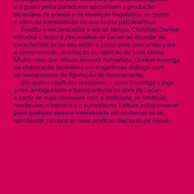 Capa traseira de livro rosa com texto em português e código de barras