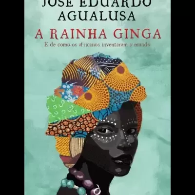 Capa de livro com retrato de mulher africana e texto A RAINHA GINGA
