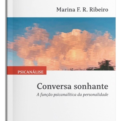 Capa do livro Conversa sonhante de Marina F. R. Ribeiro com imagem de nuvens e texto