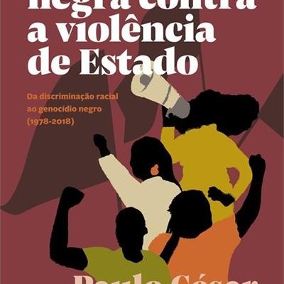 Capa de livro com figuras de pessoas e texto Gramática negra contra a violência de Estado.