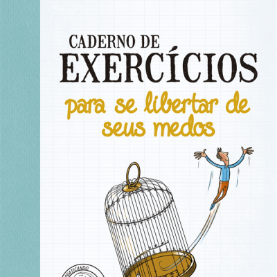 Capa de livro com ilustração de gaiola e pessoa a saltar, texto em português