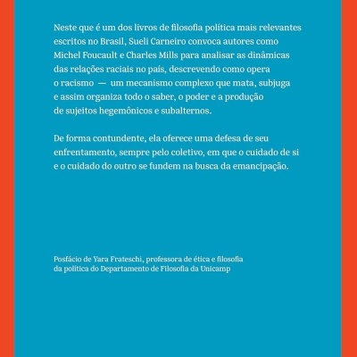 Capa traseira de livro azul com texto e bordas vermelhas, códigos ISBN e logótipo ZAHAR
