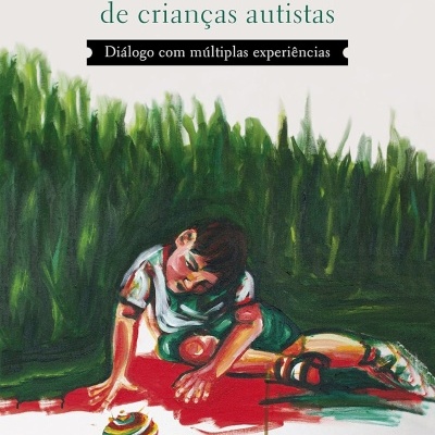 Capa de livro sobre tratamento psicanalítico de crianças autistas com ilustração de criança sentada no chão e texto do título e autores.