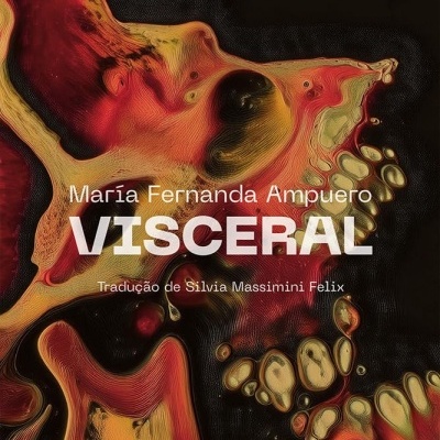 Capa do livro Visceral com arte abstrata e texto
