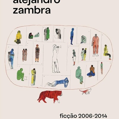Capa de livro com título alejandro zambra e ilustrações coloridas de pessoas e animais