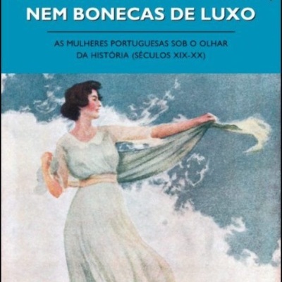Capa do livro Nem Gatas Borralheiras, Nem Bonecas de Luxo com imagem de mulher e fundo azul