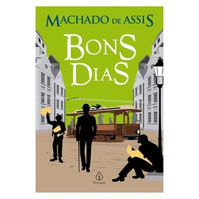 Capa do livro Bons Dias de Machado de Assis com ilustração urbana e figuras negras.