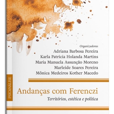 Capa de livro com manchas marrons e texto em português