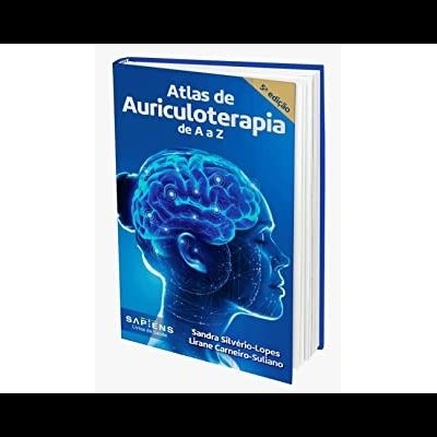 Capa de livro azul com ilustração digital da cabeça e cérebro humano e texto do título e autores